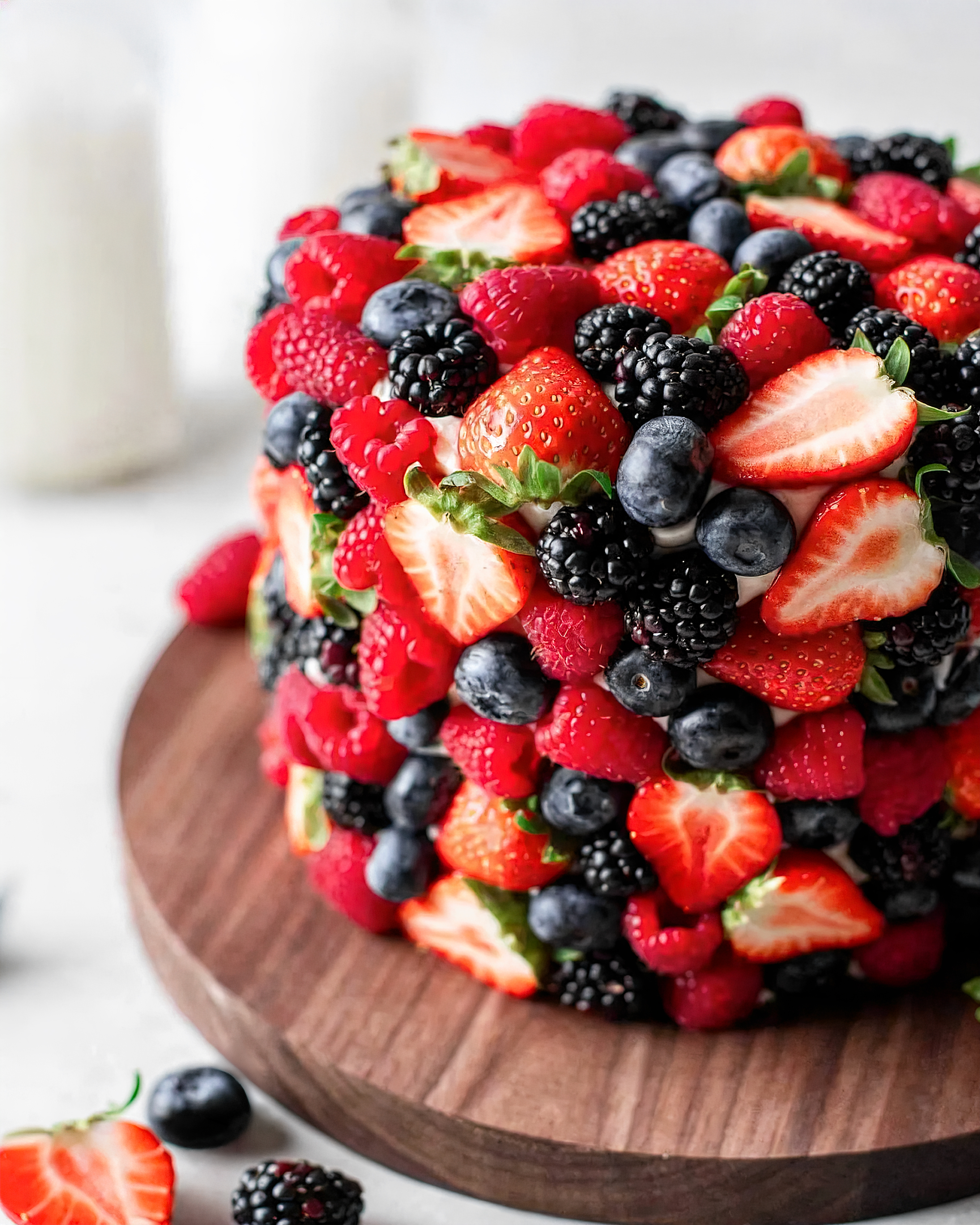 Raspberry layer cake